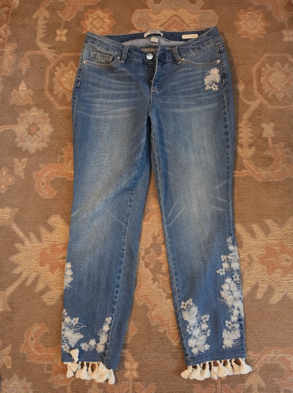 Floral Boho Fringe Capris